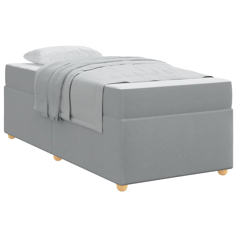 Bedframe met matras Anders Lichtgrijs 90 x 200 cm Stof