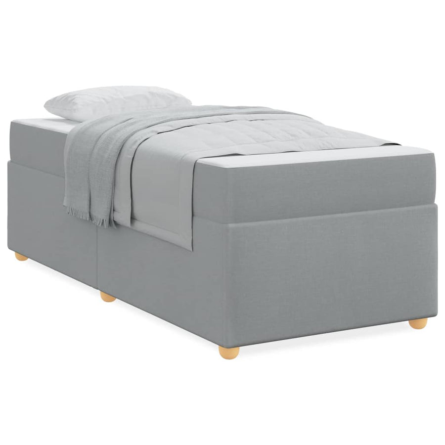 Bedframe met matras Anders Lichtgrijs 90 x 200 cm Stof