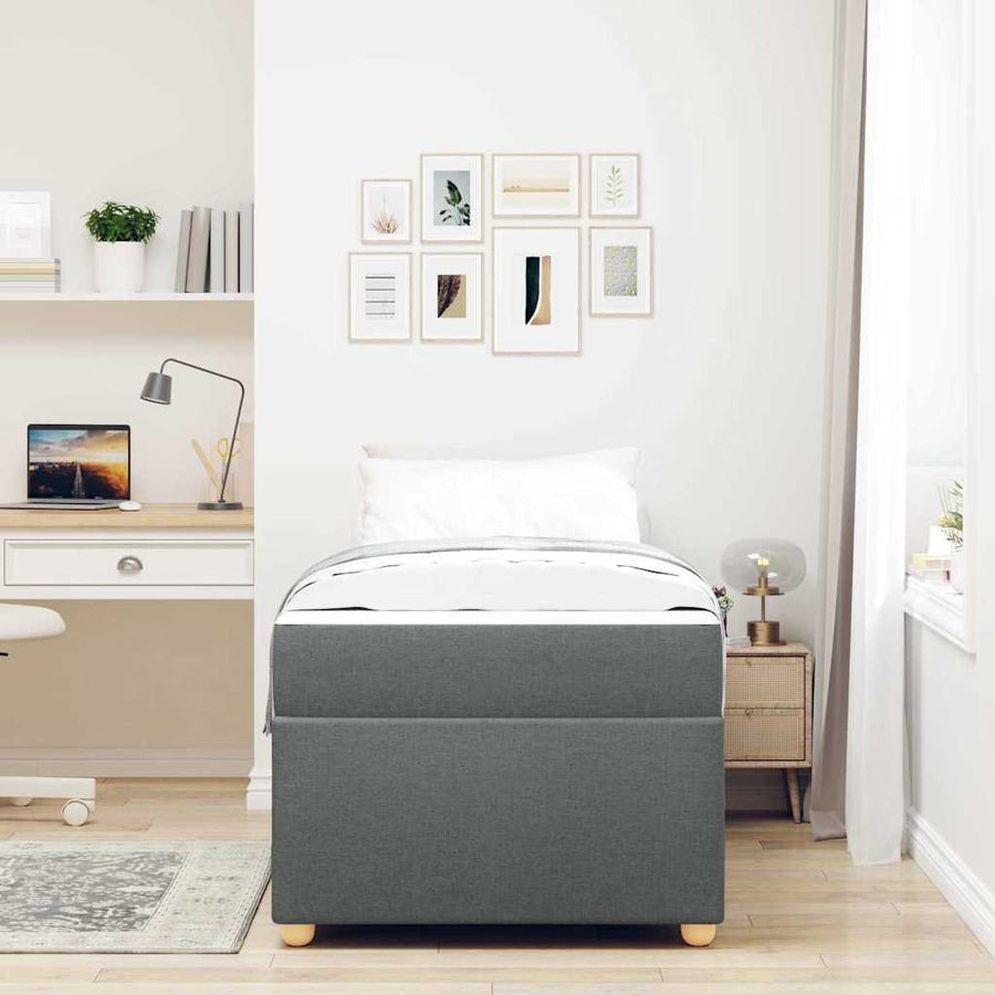 Bedframe met matras Anders Donkergrijs 90 x 200 cm Stof
