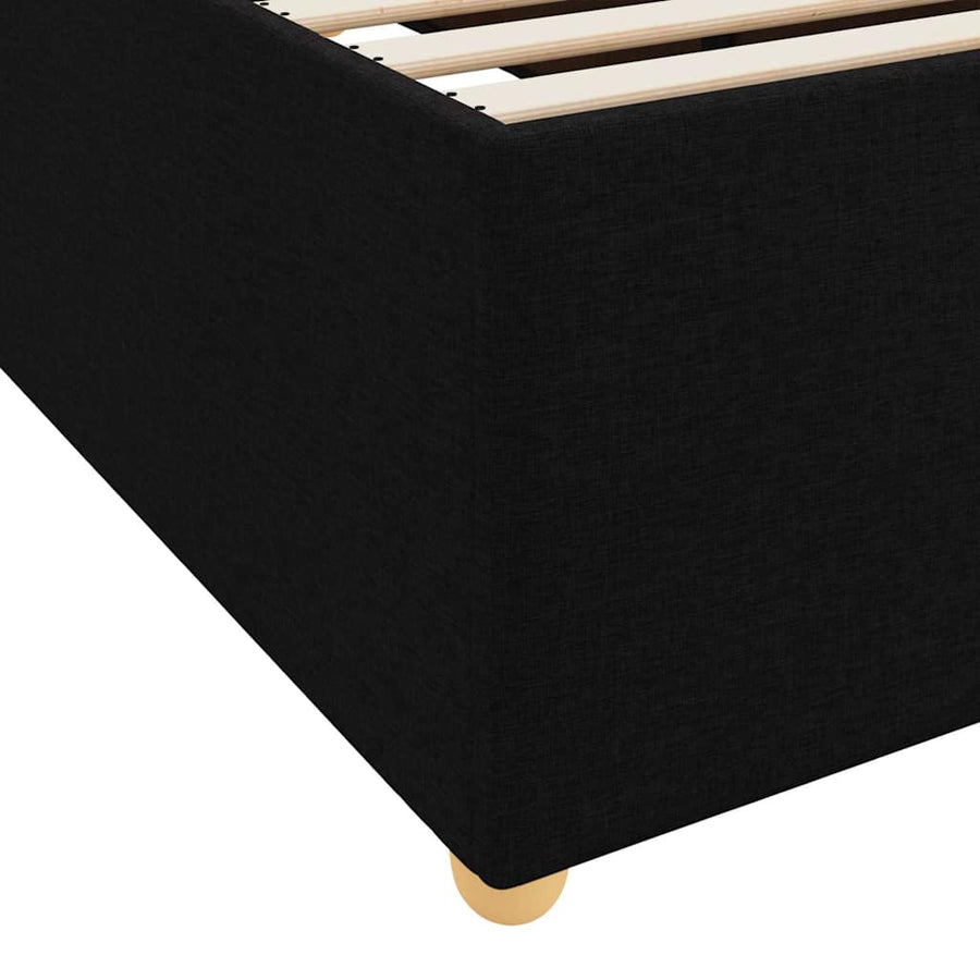 Bedframe met matras Anders Zwart 90 x 200 cm Stof