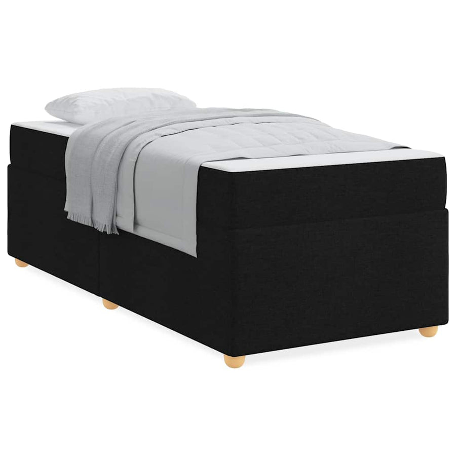 Bedframe met matras Anders Zwart 90 x 200 cm Stof
