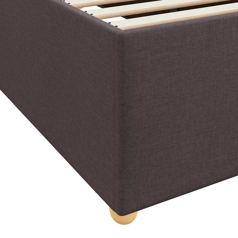 Bedframe met matras Anders Donkerbruin 90 x 200 cm Stof