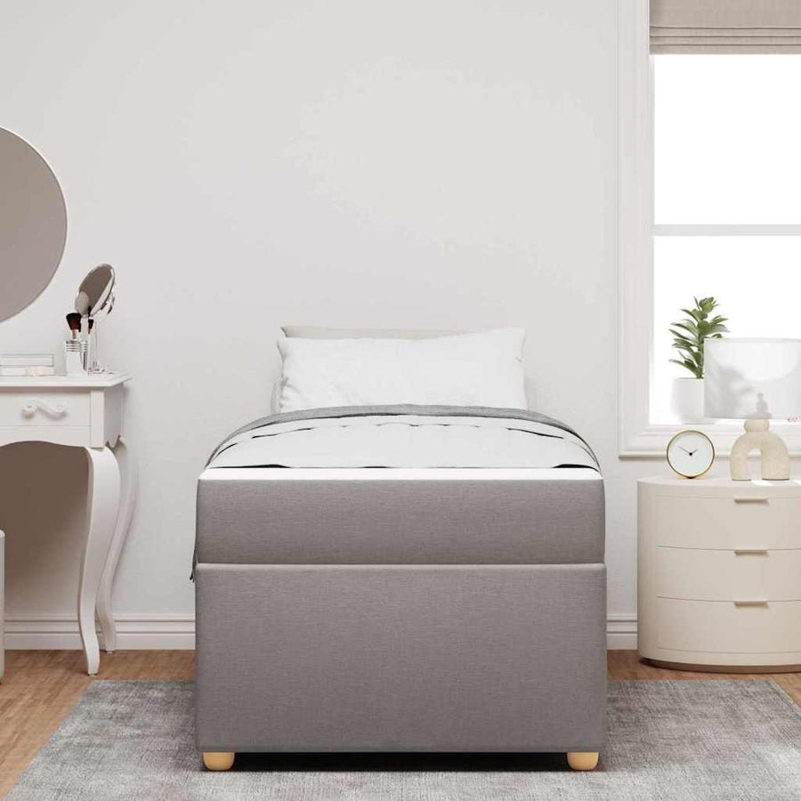 Bedframe met matras Anders Taupe 90 x 200 cm Stof