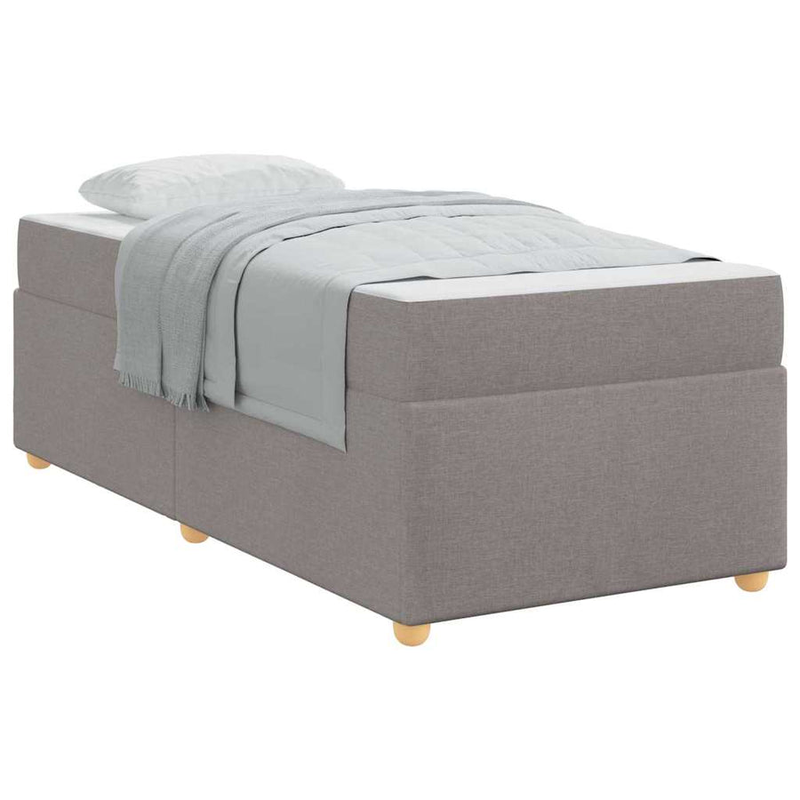 Bedframe met matras Anders Taupe 90 x 200 cm Stof