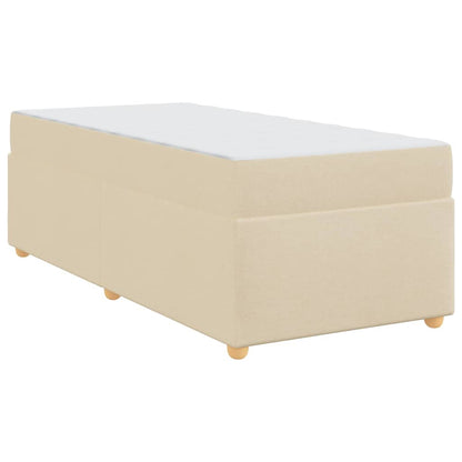 Bedframe met matras Crème 90 x 200 cm Stof