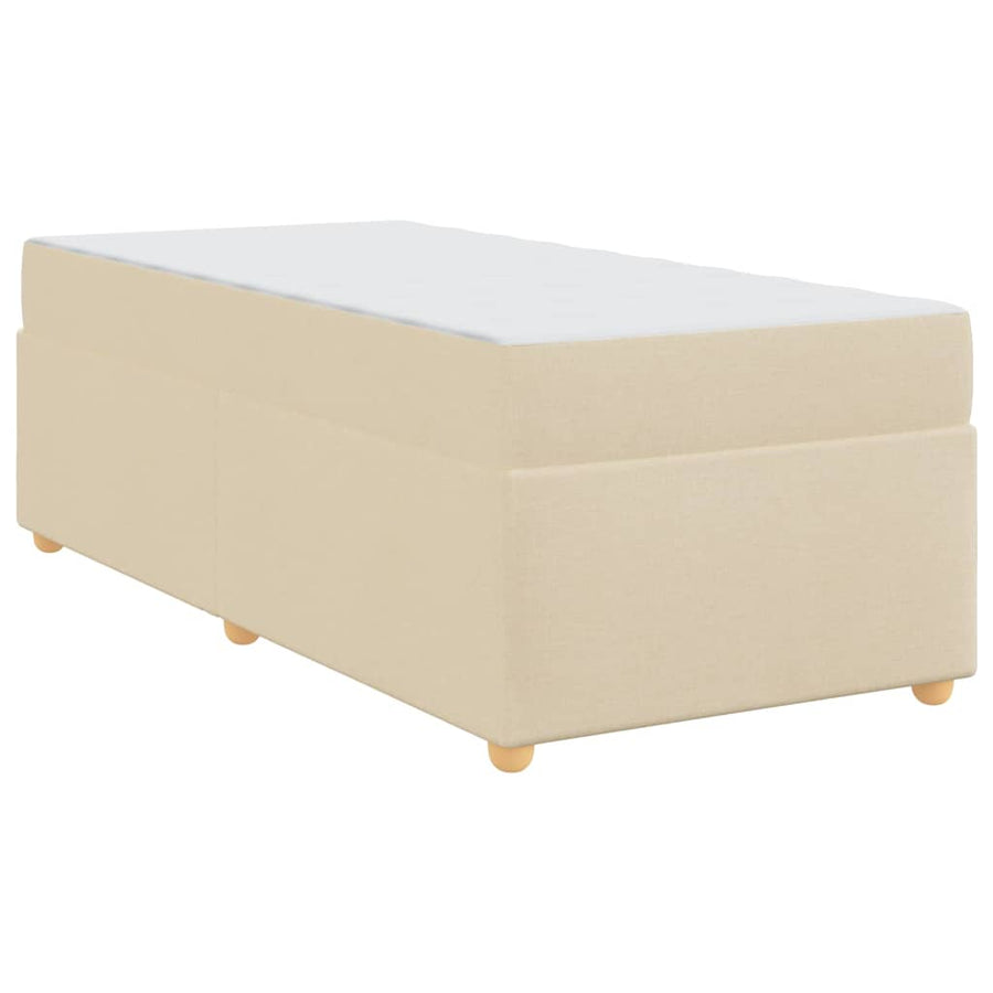 Bedframe met matras Crème 90 x 200 cm Stof