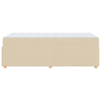 Bedframe met matras Crème 90 x 200 cm Stof