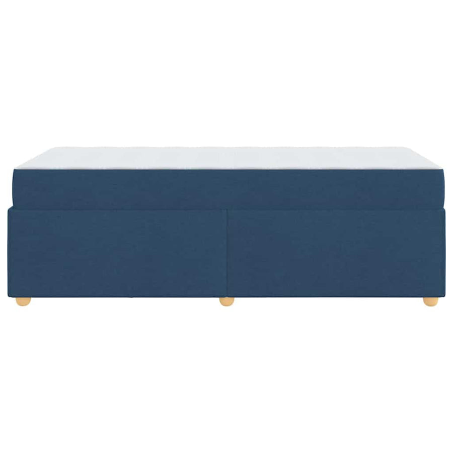 Bedframe met matras Blauw 90 x 200 cm Stof