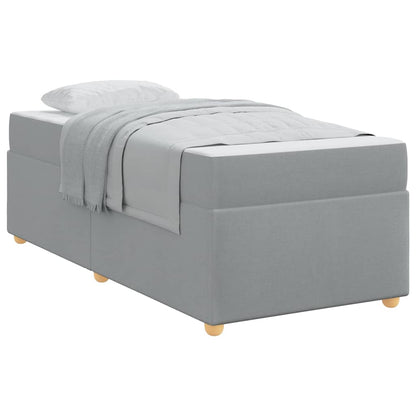 Bedframe met matras Anders Lichtgrijs 100 x 200 cm Stof