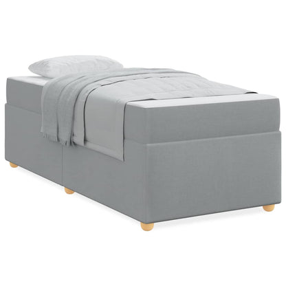 Bedframe met matras Anders Lichtgrijs 100 x 200 cm Stof