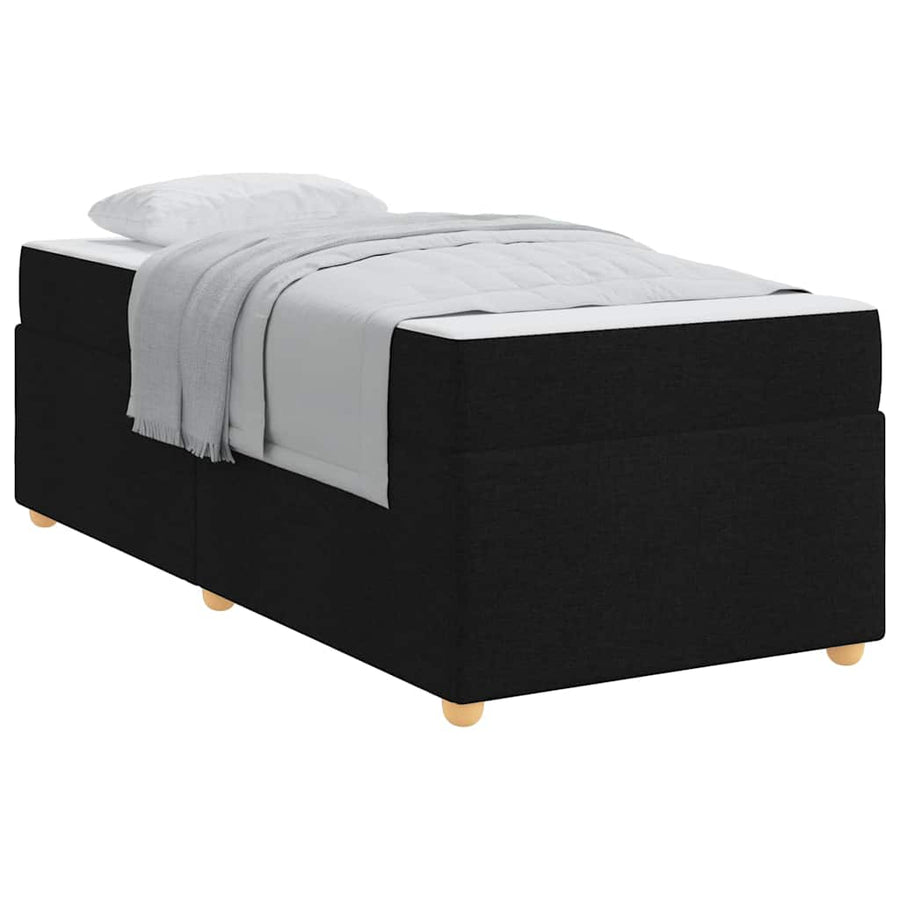 Bedframe met matras Anders Zwart 100 x 200 cm Stof