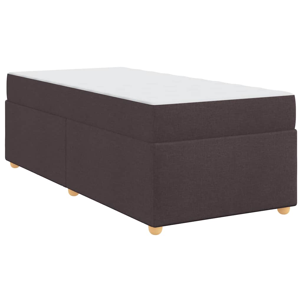 Bedframe met matras Anders Donkerbruin 100 x 200 cm Stof