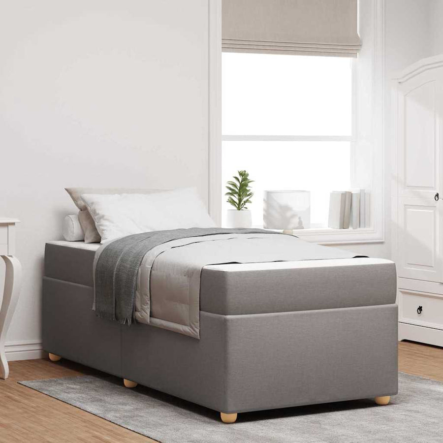 Bedframe met matras Taupe 100 x 200 cm Stof