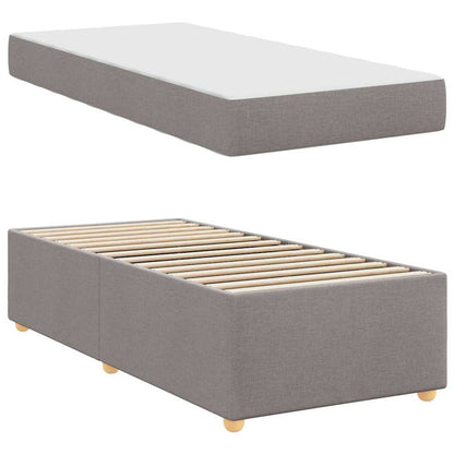 Bedframe met matras Taupe 100 x 200 cm Stof