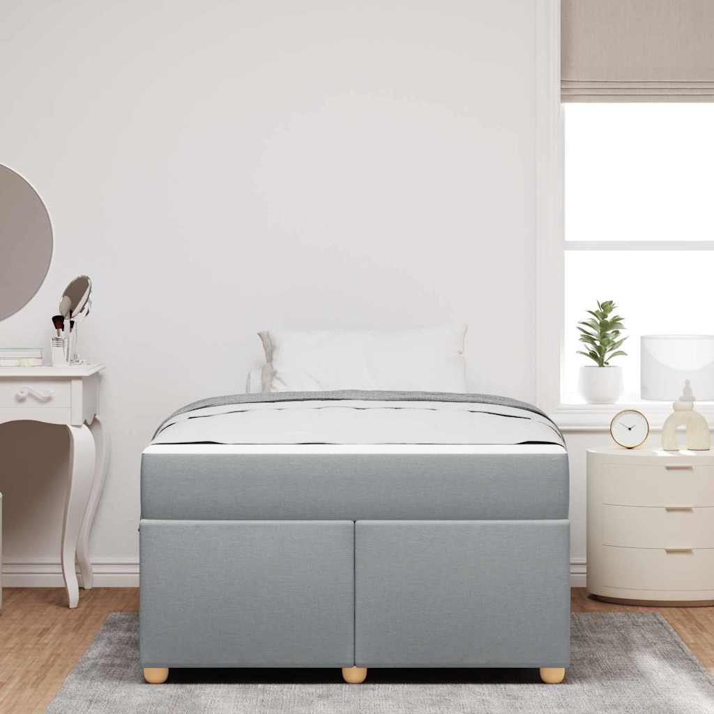 Bedframe met matras Anders Lichtgrijs 120 x 190 cm Stof