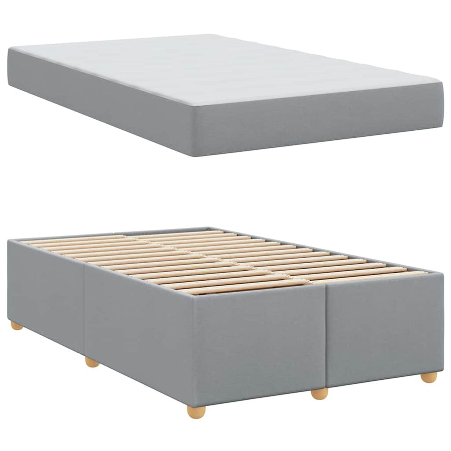Bedframe met matras Anders Lichtgrijs 120 x 190 cm Stof