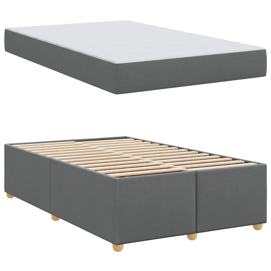 Bedframe met matras Anders Donkergrijs 120 x 190 cm Stof