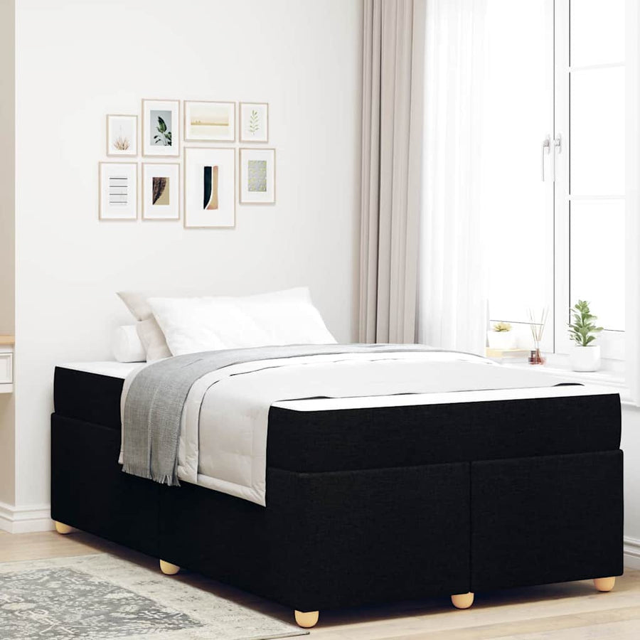 Bedframe met matras Anders Zwart 120 x 190 cm Stof