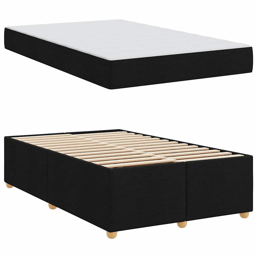 Bedframe met matras Anders Zwart 120 x 190 cm Stof