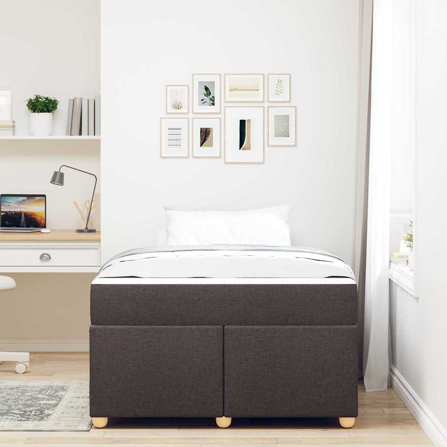 Bedframe met matras Anders Donkerbruin 120 x 190 cm Stof