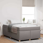 Bedframe met matras 120x190 cm taupe stof