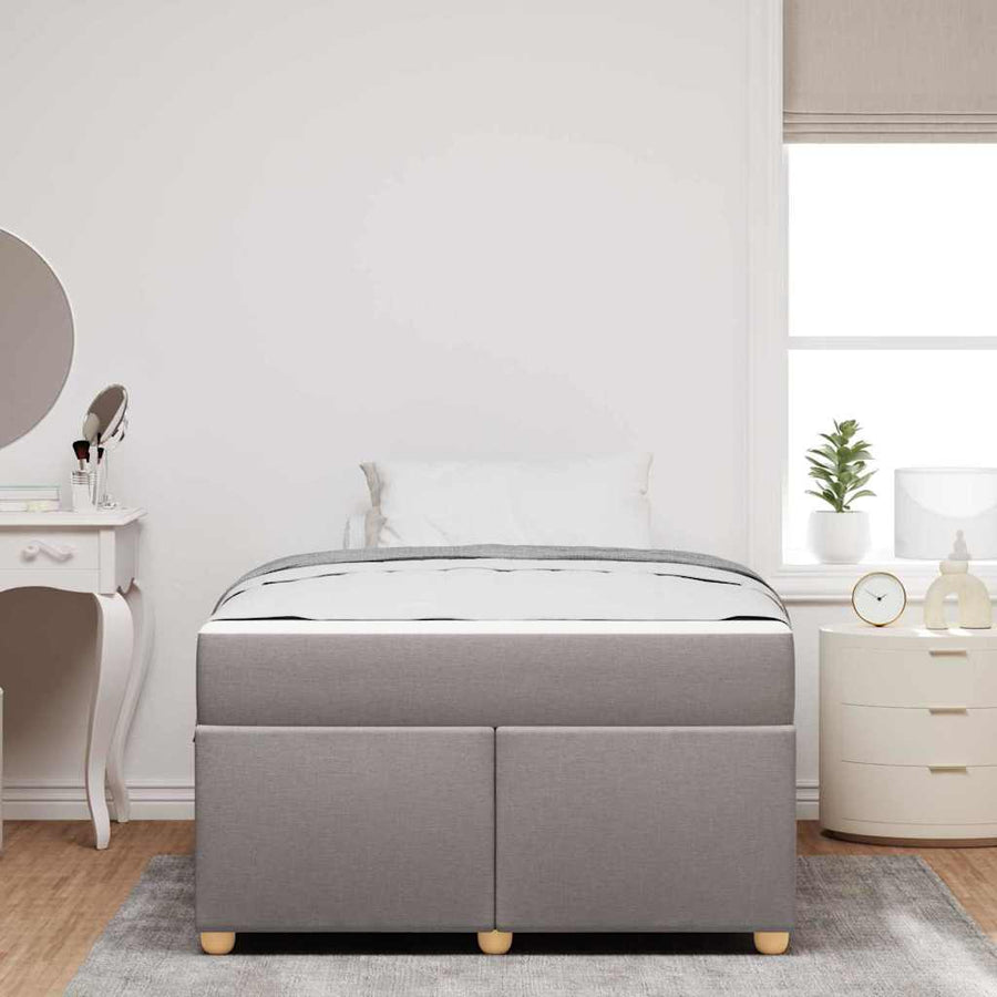Bedframe met matras Taupe 120 x 190 cm Stof