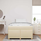 Bedframe 120x190 cm stof crème inclusief matras