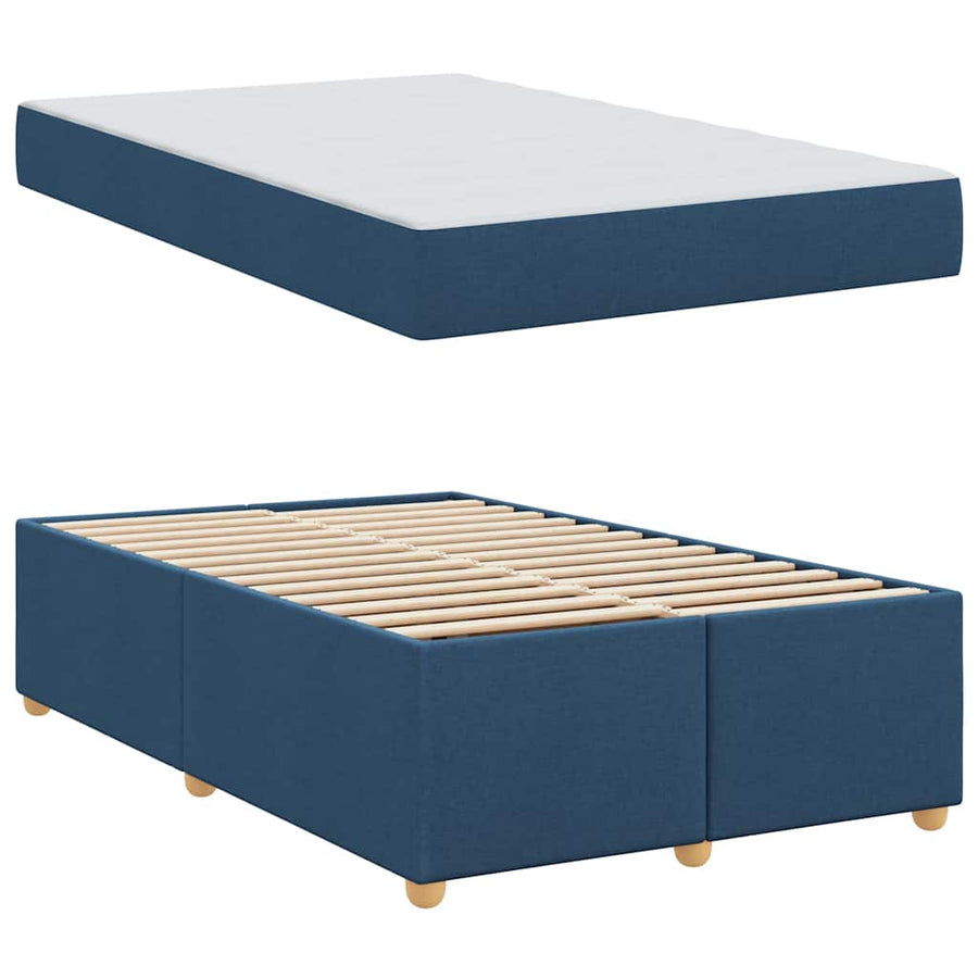 Bedframe met matras Anders Blauw 120 x 190 cm Stof