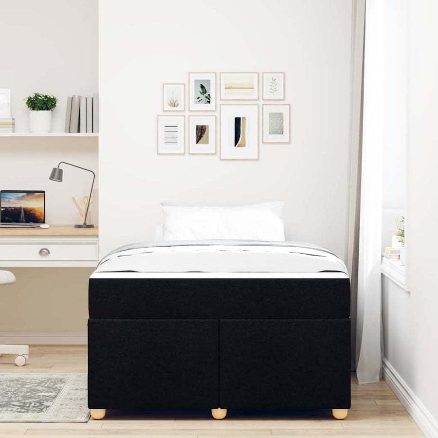 Bedframe met matras Anders Zwart 120 x 200 cm Stof