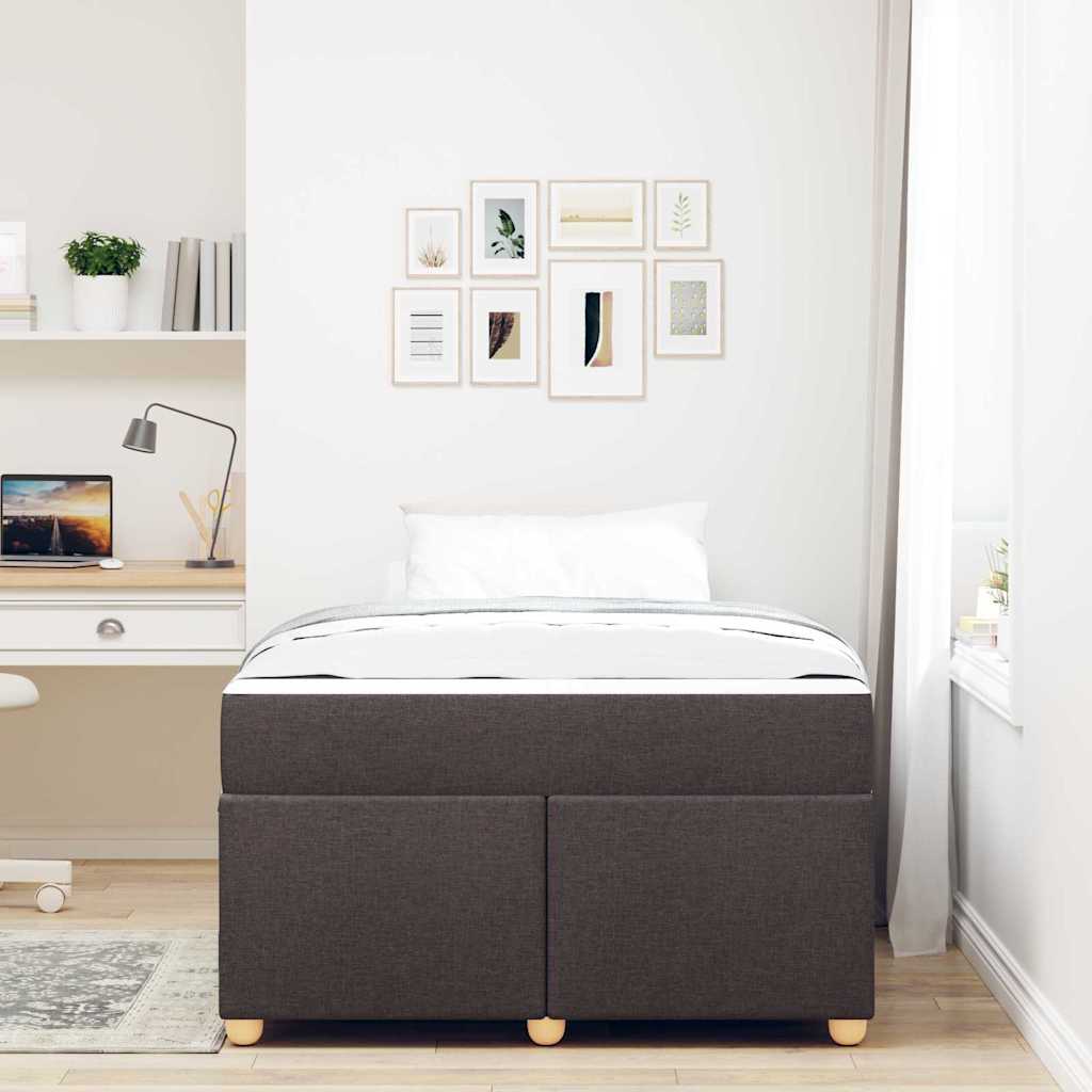 Bedframe met matras Anders Donkerbruin 120 x 200 cm Stof