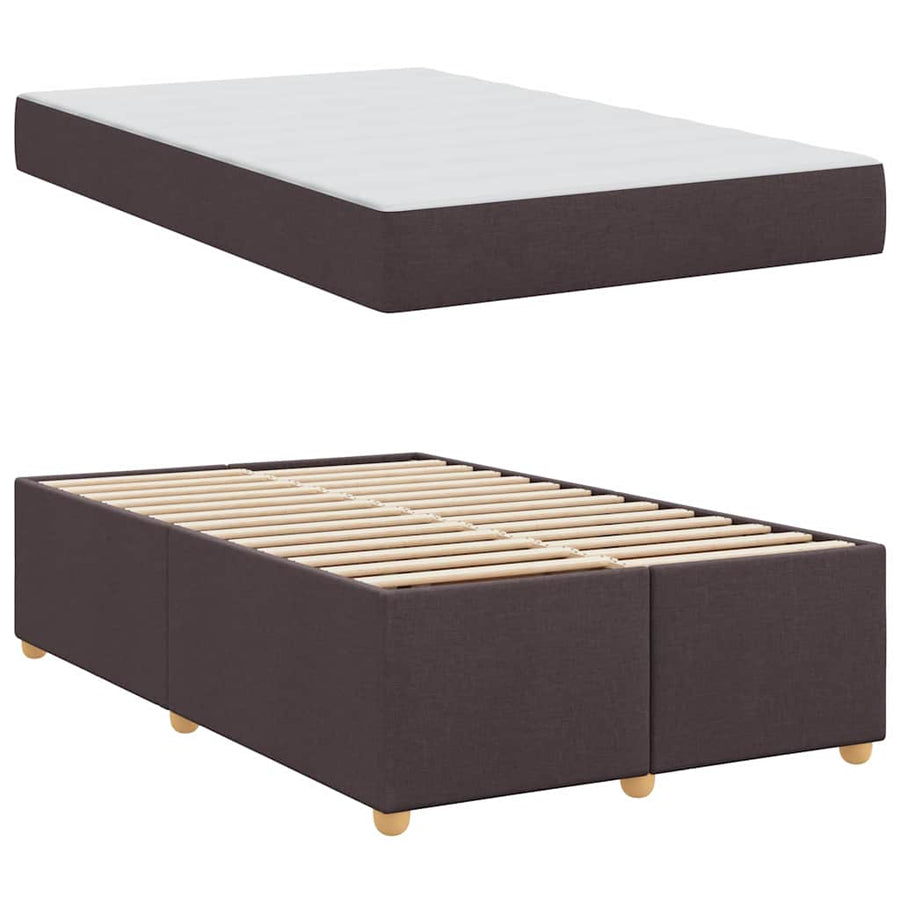 Bedframe met matras Anders Donkerbruin 120 x 200 cm Stof