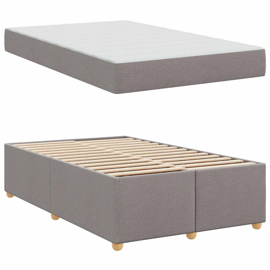 Bedframe met matras Taupe 120 x 200 cm Stof