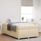 Bedframe met matras 120x200 cm crème stof