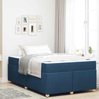 Bedframe met matras 120x200 cm stof blauw