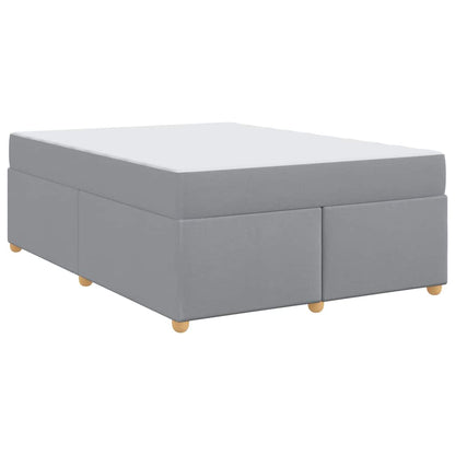 Bedframe met matras Anders Lichtgrijs 140 x 200 cm Stof