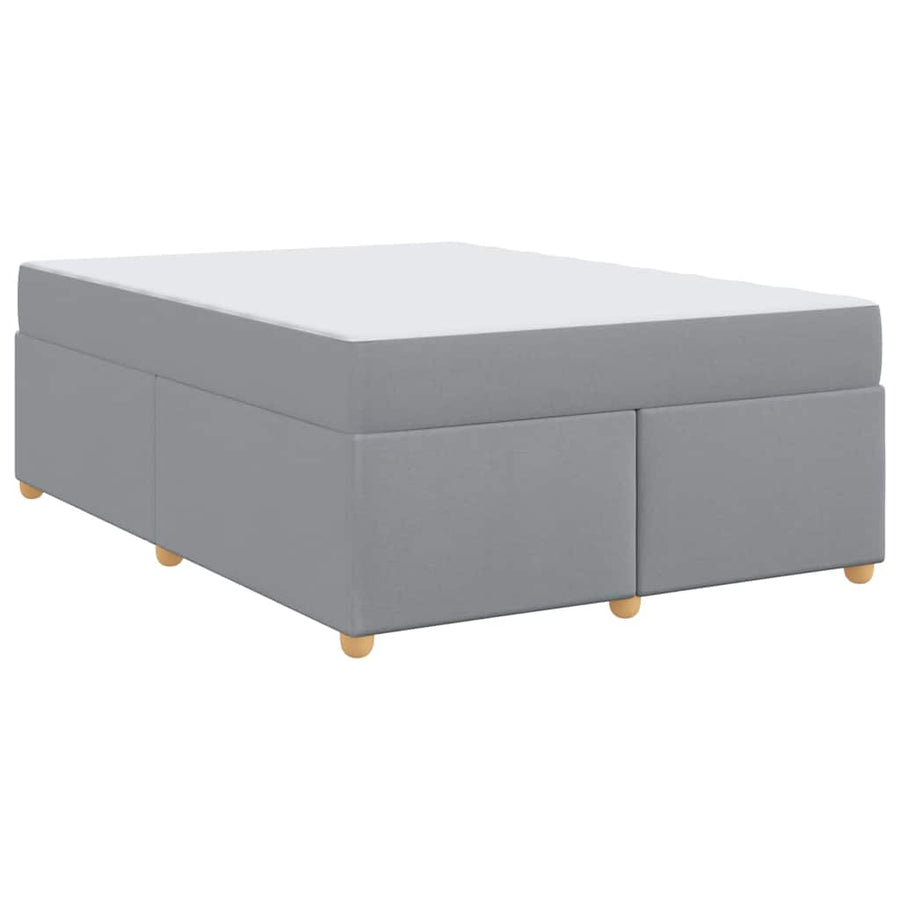 Bedframe met matras Anders Lichtgrijs 140 x 200 cm Stof