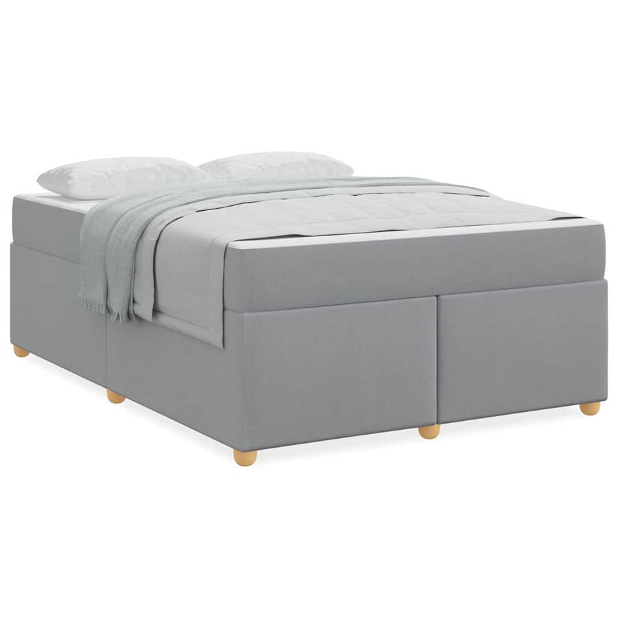 Bedframe met matras Anders Lichtgrijs 140 x 200 cm Stof