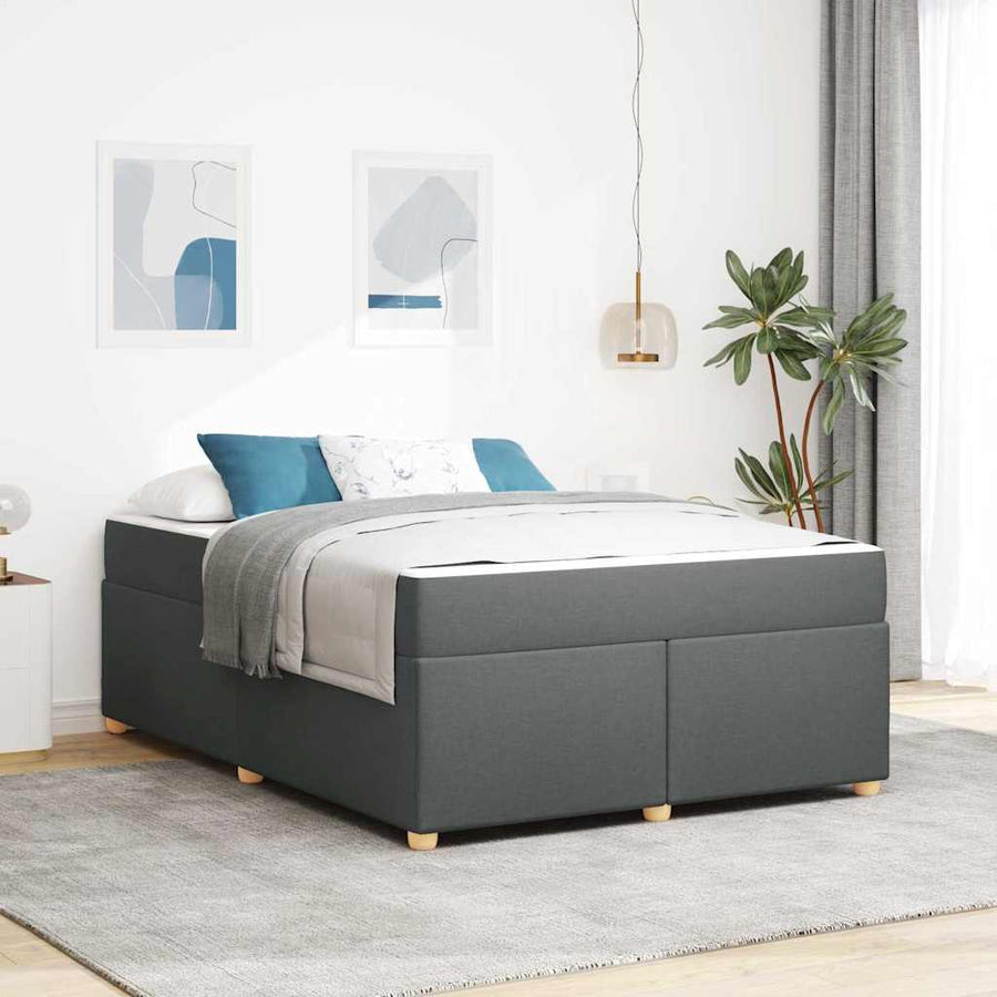 Bedframe met matras Anders Donkergrijs 140 x 200 cm Stof