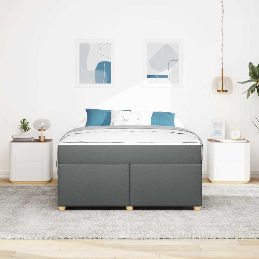 Bedframe met matras Anders Donkergrijs 140 x 200 cm Stof