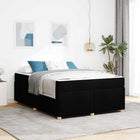 Bedframe met matras 140x200 cm zwart stof