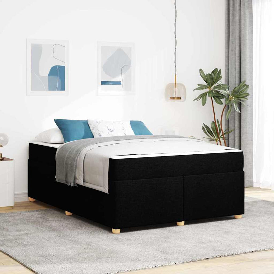 Bedframe met matras Anders Zwart 140 x 200 cm Stof