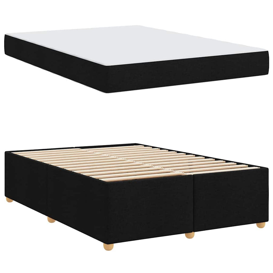 Bedframe met matras Anders Zwart 140 x 200 cm Stof
