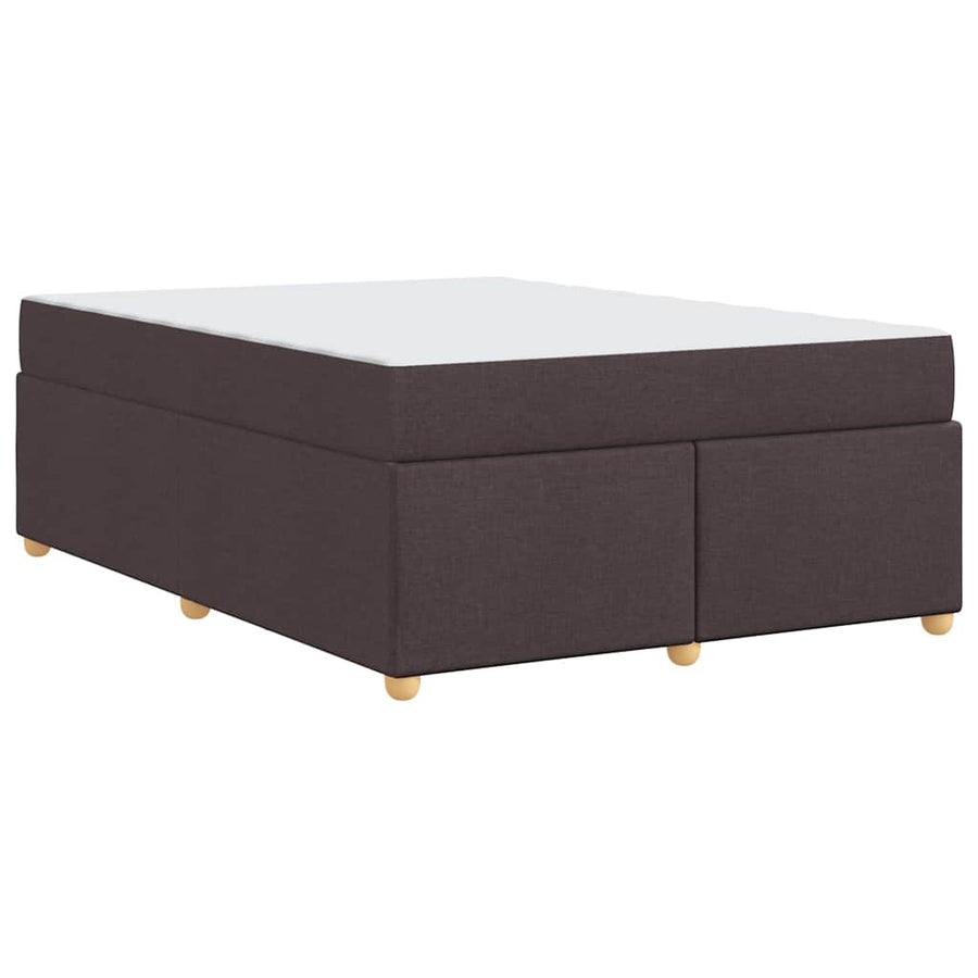 Bedframe met matras met matras Donkerbruin 140 x 200 cm Stof