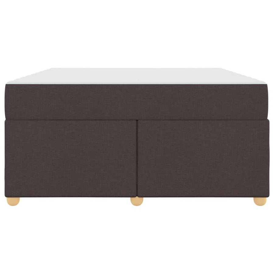 Bedframe met matras met matras Donkerbruin 140 x 200 cm Stof