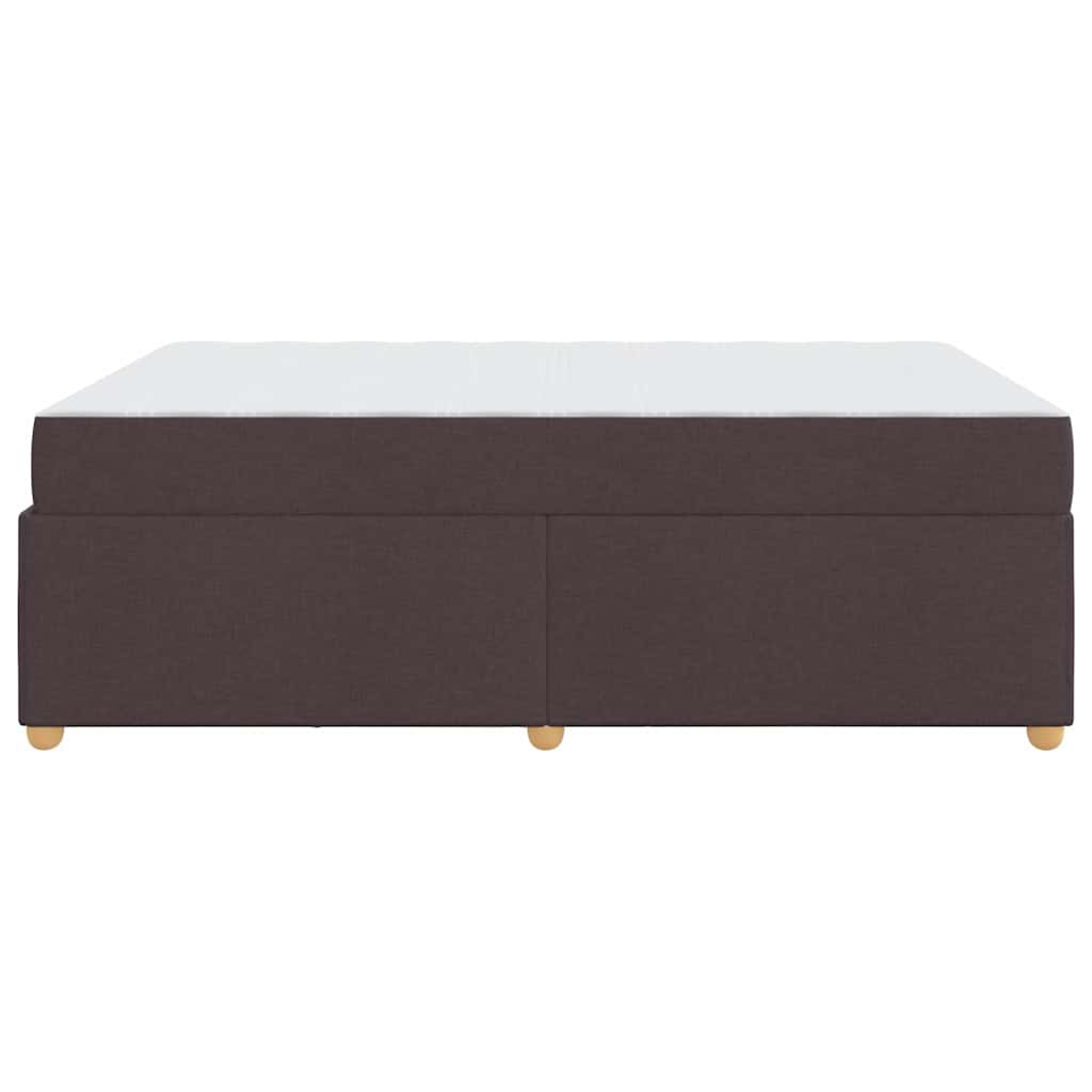 Bedframe met matras met matras Donkerbruin 140 x 200 cm Stof