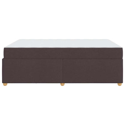 Bedframe met matras met matras Donkerbruin 140 x 200 cm Stof