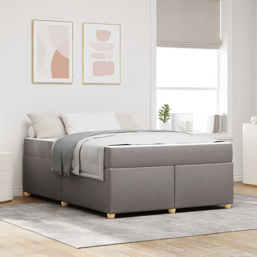 Bedframe met matras Anders Taupe 140 x 200 cm Stof