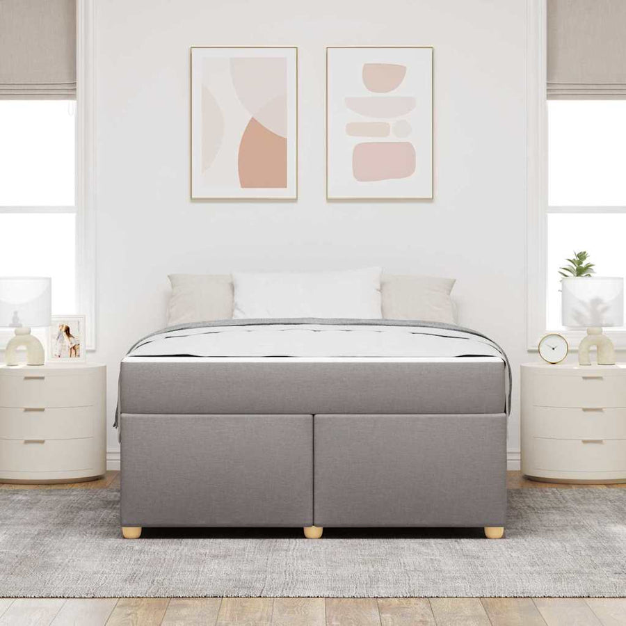 Bedframe met matras Anders Taupe 140 x 200 cm Stof