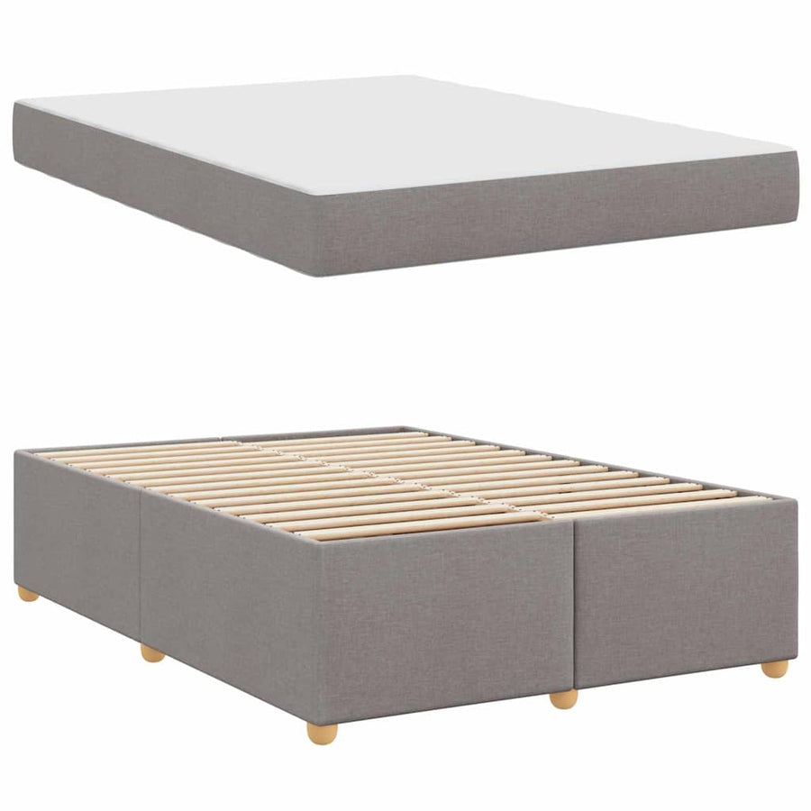 Bedframe met matras Anders Taupe 140 x 200 cm Stof