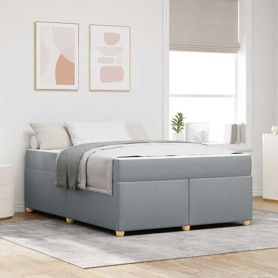 Bedframe met matras Anders Lichtgrijs 160 x 200 cm Stof